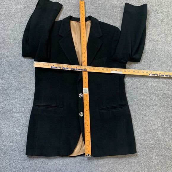 Vintage Bill Blass Blazer Mens 40 Black Cashmere Notch Lapel 2 Button Made USA - Picture 7 of 16